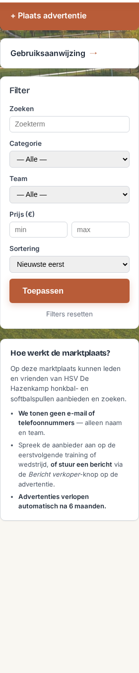knop Plaats advertentie